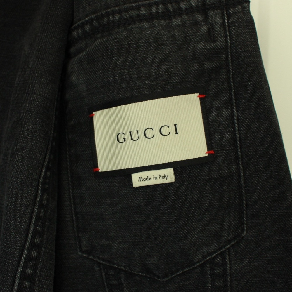 GUCCI “Blind For Love” Embroidered Denim Jacket — RARE - Picture 11 of 16